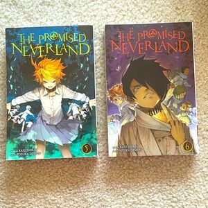 The Promised Neverland Books #5 & #6, EUC, bundle from my closet to save!